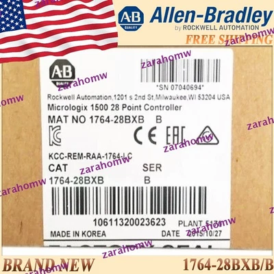 Brand New 1764-28BXB/B MicroLogix1500 Controller 176428BXB serB AB Free Ship US - Image 1 of 4
