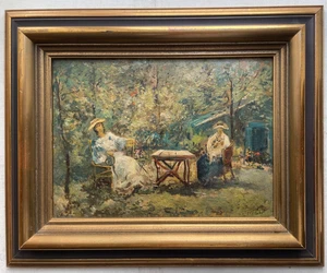 Paul FLAUBERT (1898-1980) Signed - French Oil Painting - Women in the Garden - Picture 1 of 17