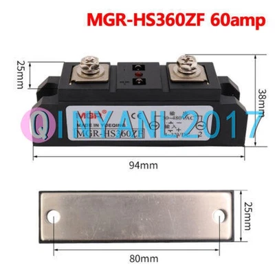 Industrial Solid State Relays Module SSR 4-32VDC to 30-480VAC 60/80/100/120-400A - Image 1 of 4