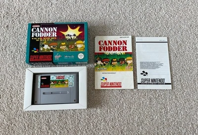 Cannon Fodder - Super Nintendo SNES - Boxed & Complete - PAL CIB RARE - Image 1 of 4