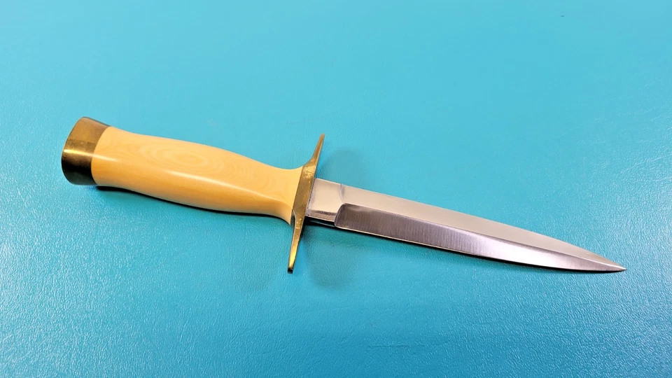 Yellow Commando Fighter Dagger Knife Double Edged Blade TR786 - Image 1 of 4