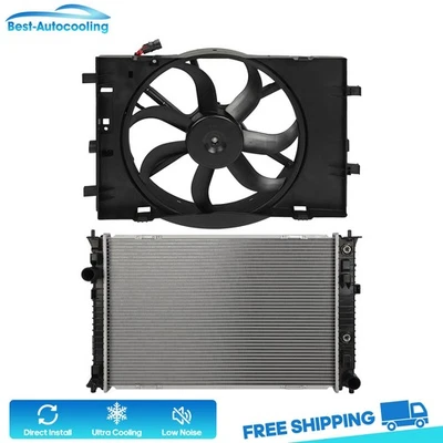 Aluminum Radiator & Cooling Fan Kit For 2006 2007-2009 Ford Fusion Mercury Milan Foto 1 de 4