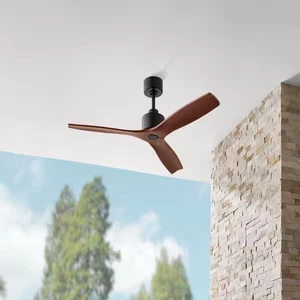 Sofia Downrod 52 in. Indoor/Covered Outdoor Matte Black DC Motor Ceiling Fan - Picture 1 of 2