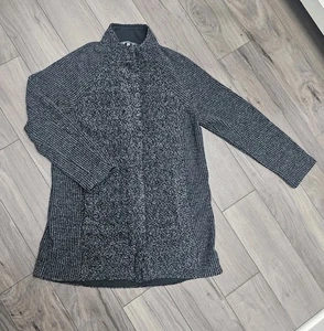 Giacca maglione donna Title Nine misto lana zip davanti nero tasche XL - Foto 1 di 6