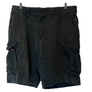 VTG Polo by Ralph Lauren Men's Classic Chino Short Sz 38 Black Cargo Distressed - Picture 1 of 12
