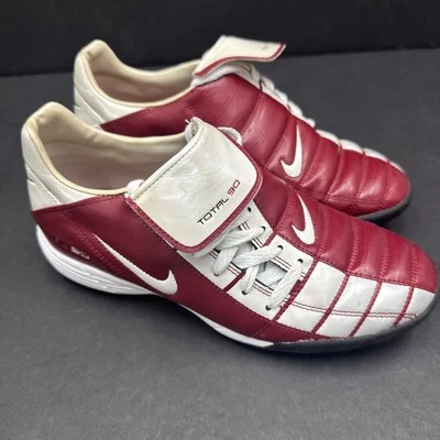 Nike Total 90 Astro Turf US 7 Soccer Shoes Football Boots 030810 Red & White - Image 1 of 4