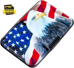 Credit Card Holder Small RFID Blocking Wallet Business Metal Slim Mini Aluminum - Picture 1 of 6