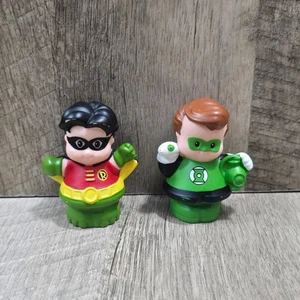 Fisher Price Little People DC Super Friends Green Lantern and Robin  - Picture 1 of 8