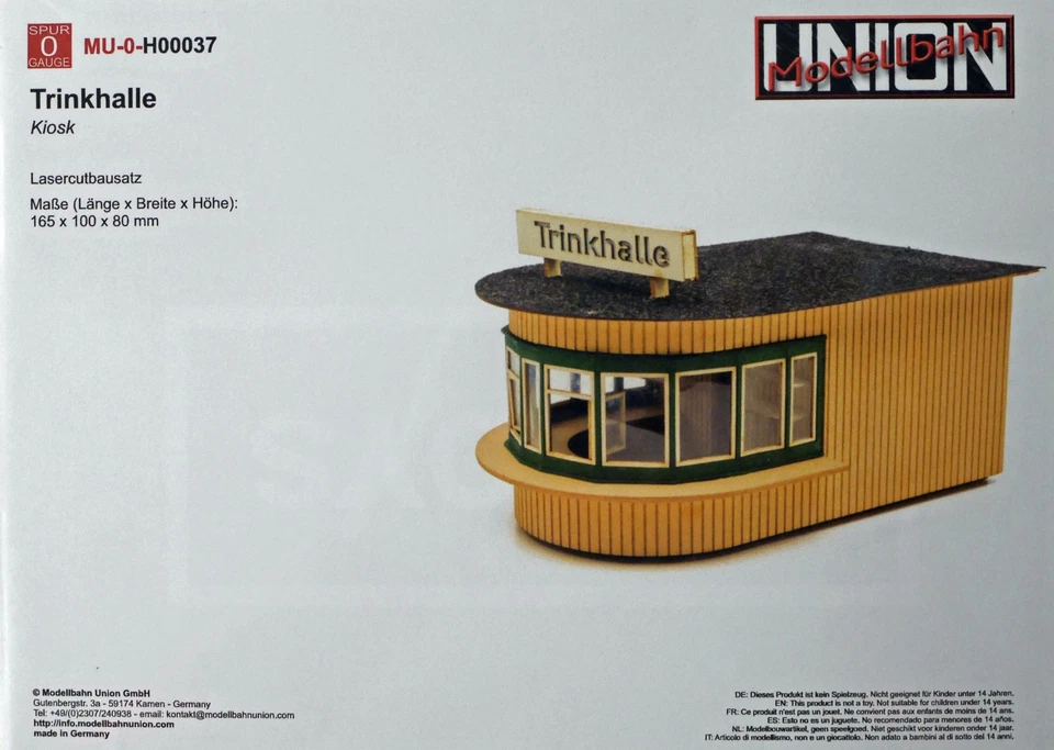 Bausatz Trinkhalle Modellbahn-Union 1:45 - Spur O - Bild 1 von 1