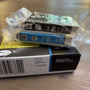 New Genuine Epson 126 High Capacity Cyan &Black Inkjet Cartridges - Picture 1 of 6
