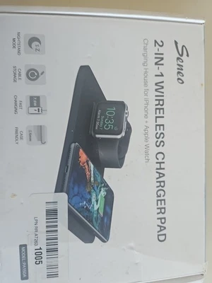 Almohadilla de carga inalámbrica Seneo 2 en 1. Modelo PA150. Carga rápida Foto 1 de 4