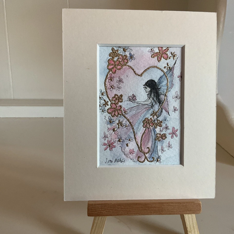 Aceo Original Painting ByToni Little flower fairy  - image 1 of 1