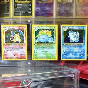 Charizard Blastoise Venusaur Trio Italiano 1 Edizione Set Base Vintage Pokemon - Foto 1 di 6