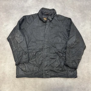 Chaqueta de algodón encerado Timberland para hombre 2XL bombardero de campo utilitario, negra - Imagen 1 de 13