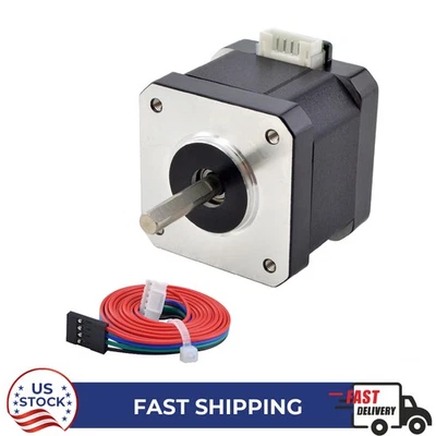 Impresora 3D CNC STEPPERONLINE 0,9 grados Nema 17 motor paso a paso 42 oz. pulgadas 1,5 A 38 mm hágalo usted mismo Foto 1 de 4