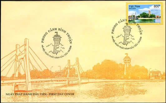 973 Vietnam Landscape in Binh Thuan stamp & FDC 2008 (Ha Noi post mark) - Image 1 of 1