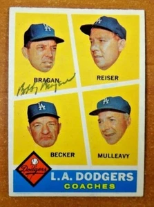 Tarjeta Topps 1960 firmada por Bobby Bragan - Imagen 1 de 2