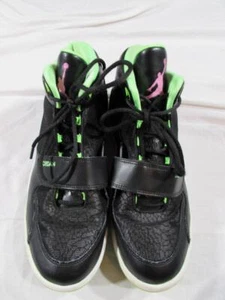 2013 Nike Air Jordan Flight Club Sz 11.5 Black Lime Purple Men's Nice Shape - Picture 1 of 6