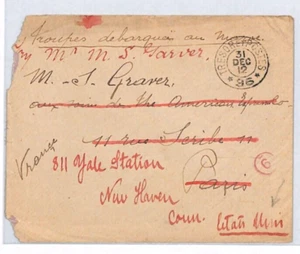 Marokko? Brief Frankreich Militär *Truppen Barken* Paris 1912 weitergeleitet USA! YL193 - Bild 1 von 12