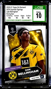 2020 TOPPS On Demand Rising Star Jude Bellingham RC ROOKIE CSG 10 Pristine GEM - Picture 1 of 4