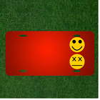 Custom Personalized License Plate With Add Names To Smiley Emoticon Sick Dead