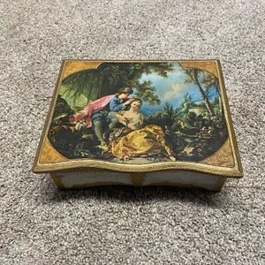 Vintage Schmuckkästchen Francois Boucher aus Holz - Bild 1 von 7