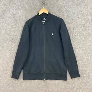 Apple Store Jacket Mens Medium Black Cotton Blend Employee Zip 41020 - Picture 1 of 10