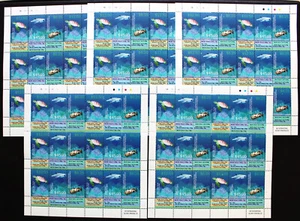 5 x Samoa 2015 Michel 1230-32 cpl. Foglio 6 set ** Pesci Sealife Turtle 1500,-- € - Foto 1 di 2