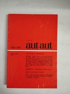 1981 03/06 AUT AUT MARZO/GIUGNO 1981 N.182/183 DAL LAGO COMOLLI VIRILIO LYOTARD - Picture 1 of 2