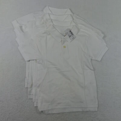 The Childrens Place Shirts Boys 4 Extra Small White Polo Pique Uniform 4 Pack - Image 1 of 4