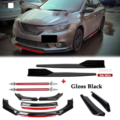 For Infiniti Q70 Q70L Front Bumper Lip Spoiler Splitter Rear Lip Side Skirt Foto 1 de 4