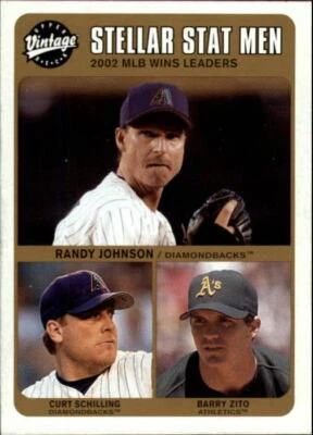 2003 Upper Deck Vintage #233 Johnson/Schilling/Zito - NM-MT - Image 1 of 2