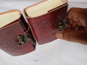 2 *Diario cuaderno diario encuadernado en cuero vintage árbol de la vida en relieve de 3/4" para s - Imagen 1 de 11