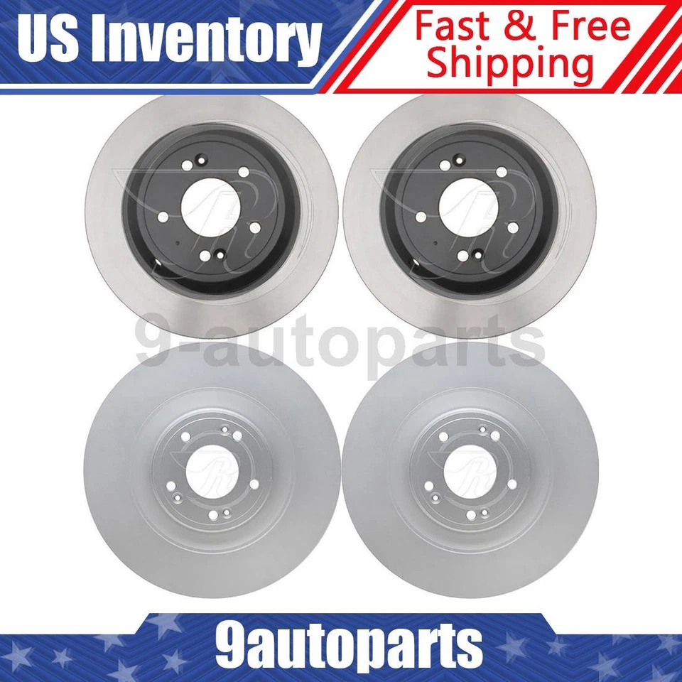 Rotores de freno de disco delanteros traseros para Hyundai Genesis 2012 2013 2014 2015 2016 Foto 1 de 4