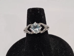 NVC Nataliya V. Collister 925 Sterlingsilber & klarer Strass Ring Größe 6 - Bild 1 von 10