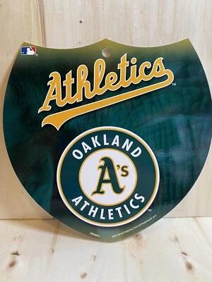 Placa de letrero de plástico Oakland Athletics A's Baseball MLB nuevos colores del equipo Foto 1 de 2