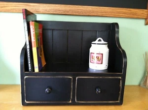 Cook Book Holder with Recipe Box , Recipe and Cookbook Storage , Counter top  - Picture 1 of 12
