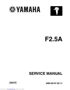 Yamaha F2.5A Outboard Service Manual | 2002-2010 | MAILED CD OR USB - Picture 1 of 13