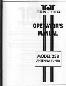 TEN-TEC 238B ANTENNA TUNER BOUND PROFESSIONAL COPY INSTRUCTION MANUAL