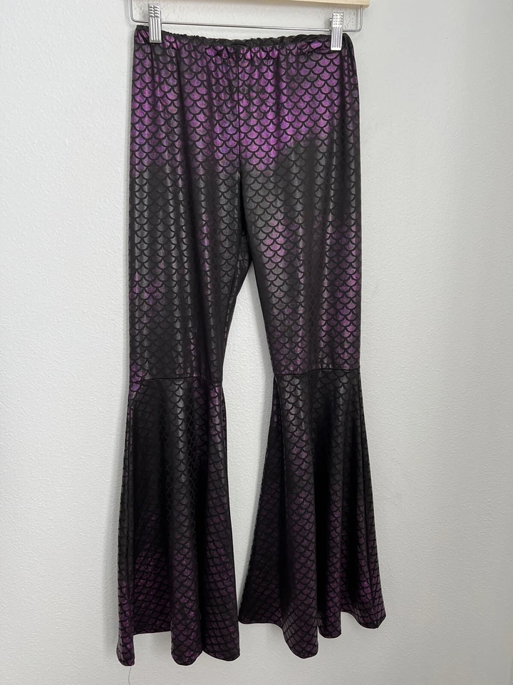 FORO Mujer Halloween Brillo Elastizado Campana Parte Inferior Pantalones Sirena Disfraz Foto 1 de 4