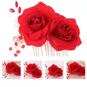 Wedding Hair Pieces Bride Hair Jewelry Wedding Flower Hair Comb - Picture 1 of 12