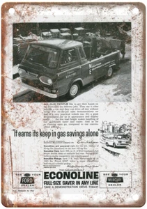Insegna Vintage 1962 Mercury Econoline Pickup Pubblicità Look Retrò Metallo A7306 - Foto 1 di 2