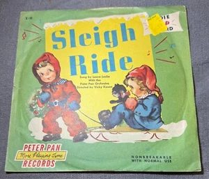 SLEIGH RIDE - O LITTLE TOWN OF BETHLEHEM  PETER PAN RECORDS  # X4 - 1956  - VG++ - Foto 1 di 3