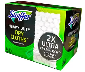 Swiffer 50 Dry Mopping Refill Cloths Heavy Duty Dry Sweeping Pad Refills - Picture 1 of 2