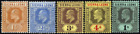 Sierra Leone  1907 "König Edward VII", MiNr 70, 72, 73, 74 und 80