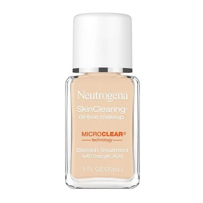 Neutrogena SkinClearing Oil-Free Acne Foundation | 40 Nude, 1 fl oz NEW - Image 1 of 4
