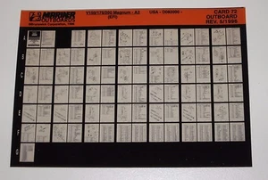 Microfich Parts Catalog Mariner Outboards 150 175 200 Magnum A2 EFI Mai 1996 - Imagen 1 de 1