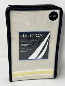 Almohada Nautica Euro Sham 100% algodón 26x26 Prospect Harbor Taupe - Imagen 1 de 4