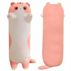 Cat Stuffed Animal Kids Body Pillow for Girls – Soft Cute Plushies Long Ca - Picture 1 of 6