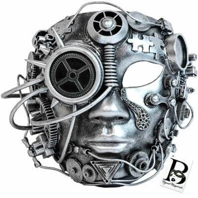 Steampunk Terminator Mask Mad Max Cosplay Halloween Costume Masquerade Ball Mask - Image 1 of 4